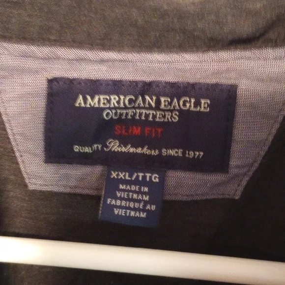American Eagle men's long sleeve button down dress shirt - Picture 5 of 5